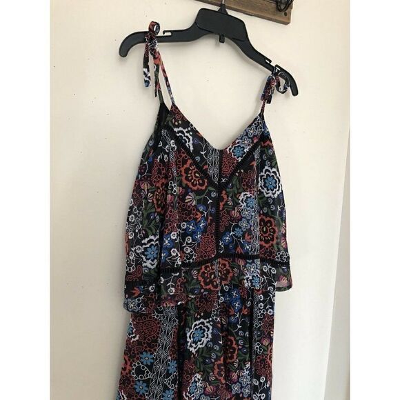 NWT NICHOLAS Sz 2 SLEEVELESS POPOVER MINI DRESS BORDER FLORAL $495 - Picture 4 of 11